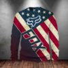 MEN  WOMEN FOX 3D FLAG SWEATSHIRT, FOX SWEATSHIRT