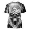 MEN  WOMEN FOX 3D SKULL T-SHIRT, FOX T-SHIRT