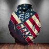 MEN  WOMEN FOX 3D FLAG ZIPPER HOODIE, FOX ZIPPER HOODIE