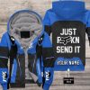 MOTOCROSS PERSONALIZED FX RACING V1 | FLEECE HOODIE | COLOR BLUE-BLACK