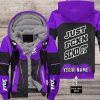 MOTOCROSS PERSONALIZED FX RACING V2 | FLEECE HOODIE | COLOR PURPLE-BLACK