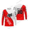 FX RACING WHITE RED | CUSTOM NAME | JERSEY