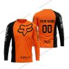FOX RACING BLACK ORANGE | CUSTOM NAME | JERSEY