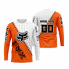 FX RACING WHITE ORANGE | CUSTOM NAME | JERSEY