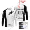 ALPINESTARS BLACK WHITE | CUSTOM NAME | JERSEY