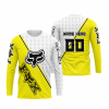FX RACING WHITE YELLOW | CUSTOM NAME | JERSEY