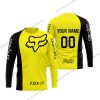 FOX RACING BLACK YELLOW | CUSTOM NAME | JERSEY