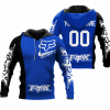CUSTOM NAME RACING | BLACK-BLUE | FOX RACING