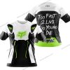 TOO FAST TO LIVE TOO YOUNG TO DIE – FOX RACING – WHITE GREEN 1 - T-SHIRT