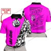 PREMIUM MX - LIMITED EDITION JUST FCKN GONNA SEND IT - CUSTOM NAME - SKI-DOO - PINK - POLO SHIRT